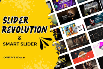 create or fix wordpress slider using slider revolution or smart slider