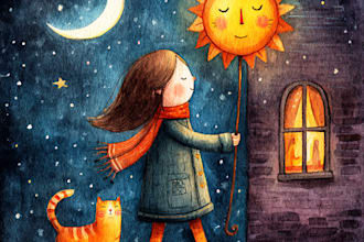 create children book illustration and children book illustration