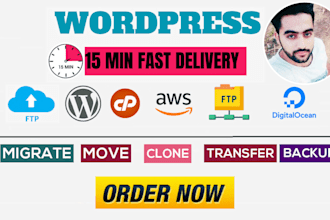 migrate wordpress website, transfer, clone, or backup your site perfectly