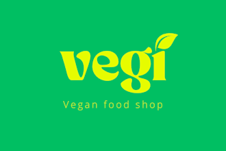 create vegan or organic food logo for you business