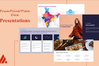 design pitch deck and powerpoint presentations