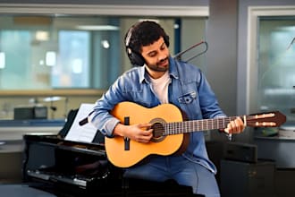 record a professional electric guitar or acoustic guitar for your cover songs