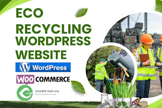 build eco recycling website ecofriendly website environment website
