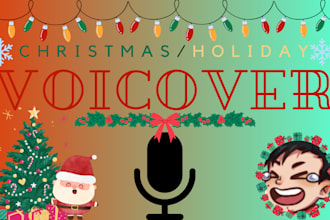 record an american male christmas or holiday voiceover