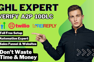 do setup for a2p 10dlc registration for twilio, go high level
