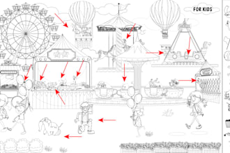 draw hidden objects picture from your specifications for kids and adults