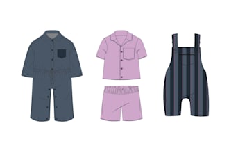 cad design baby clothing and accessories