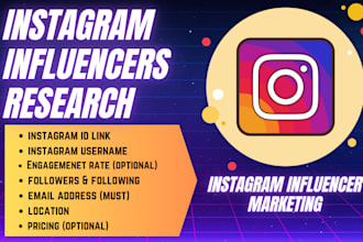 find best instagram influencer list for instagram influencer research