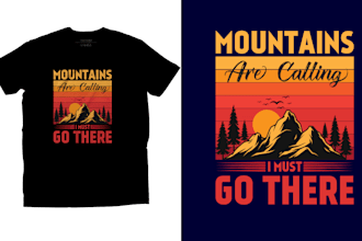 create custom awesome outdoor typography t shirt design