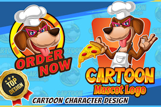 design a unique cartoon mascot logo for business, gaming, and branding