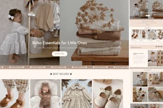 design a shopify baby clothing and kids fashion store