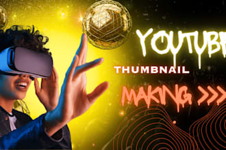 create creative you tube thumbnail within 1day
