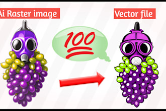 fix your ai art, into high resolution vector format