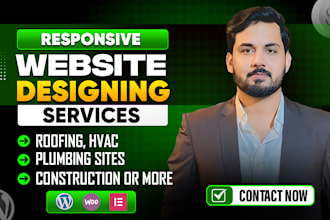 build hvac, roofing, plumbing, construction, renovation wordpress website