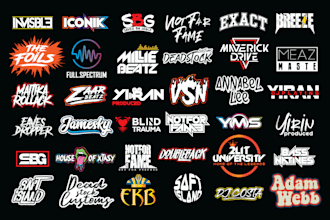 design graffiti, metal, music, dj, typography, and text logo