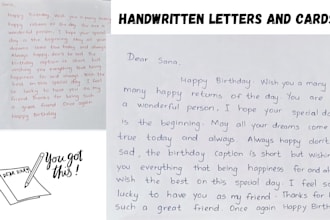 do handwritten letters, cards and notes