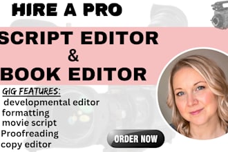 edit and format your movie script, screenplay, tv series, script proofreading