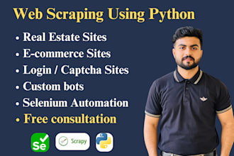 do data scraping, python web scraping using web scraper