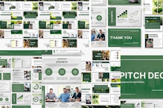 do powerpoint design, pitch deck, google slides or canva presentation design