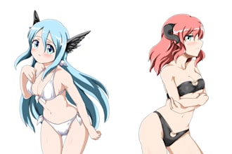 sketch anime, manga, fanart, furry, line art, nsfw illustration