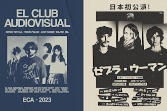 design bold posters for bands and music events