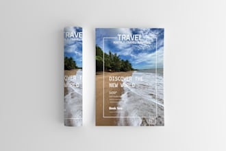 arrangement travel, business and travel agency flyer design