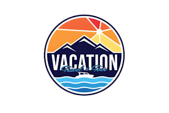 do luxury summer vacation or holiday logo