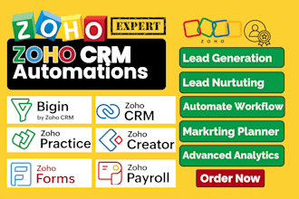 setup zoho CRM marketing automation campaign zoho thrive landing page lead forms
