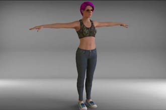 design 3d blender character, assets, nft art for ue5, zbrush sculptor, nsfw,game
