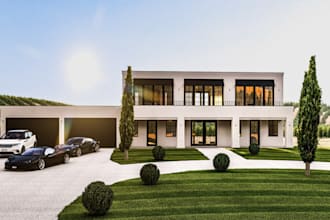 presentable commercial apartment, building exterior, kitchen interior, urban hou