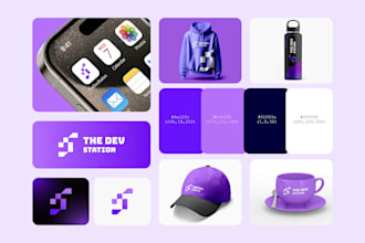 do logo design or brand identity with a branding kit
