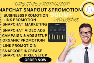 organic snapchat shoutout promotion, snapchat ads campaign, share link promotion