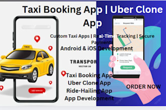 develop taxi booking app rideshare app gojek app carpooling app uberclone app