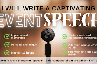 write a speech for you