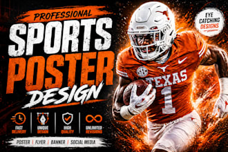 design eye catching sports poster flyer and banner design