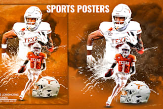 design sports team posters, schedules, graphics and flyer