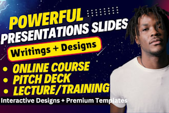 write, create interactive webinar powerpoint presentation for your online course