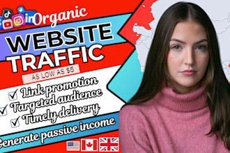 increase organic website traffic on social media, website promotion, shopify ads