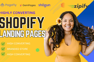 design converting shopify store landing page gempage shogun pagefly zipfly sales