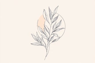 design a hand drawn feminine botanical boho logo
