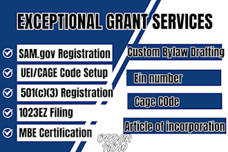 do business registration cage code uei ein mbe 501c3 tax exempt rfp rfi rfq