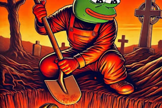 create memecoin promotion video, crypto memecoin launch video, 2d pepe animation