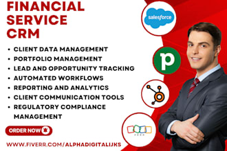 setup financial services CRM salesforce hubspot zoho wealthbox redtail pipedrive
