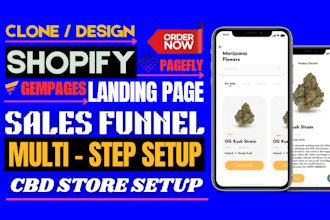 design cbd shopify store product sales landing page cannabis website redesign