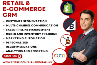 setup retail and e commerce CRM shopify salesforce bigcommerce hubspot zoho
