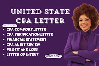 audit review financial statements sign CPA letter comfort letter