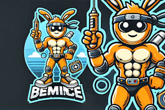 design a unique cartoon mascot logo