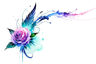 create a watercolor tattoo design
