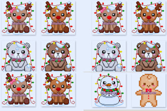 twitch or discord emotes in pixel art, animated pixel emote pixel gif animation