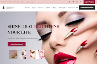 create nail art salon website design